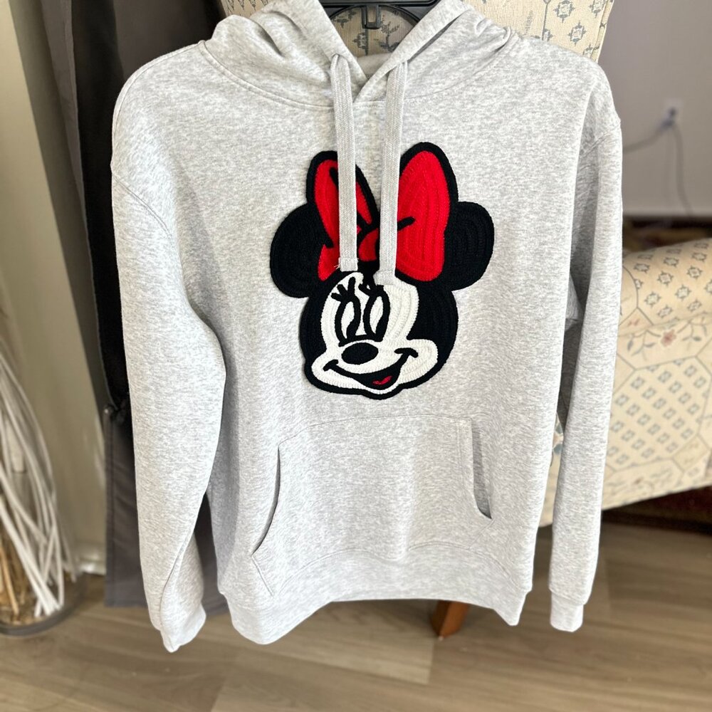 CUTE Minnie Mouse Grey Hooded SweatShirt, TRENDY, STYLISH, Girls/Young Adult!